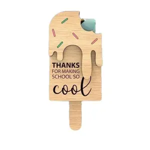 Teacher Gift Card Holder, End-Of-Year Teacher Appreciation Gift, Ice Pop Gift Card Case, Perfect Thank You Present for Teachers, Unique