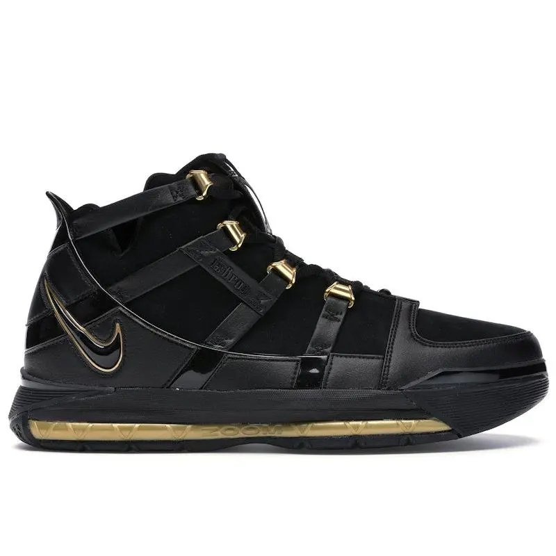 Nike Men's LeBron 3 Black Gold (2018) Basketball Shoes, from StockX