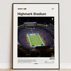 Highmark Stadium Poster, Stadium Poster, Sports Poster, Football Fan Gift Print