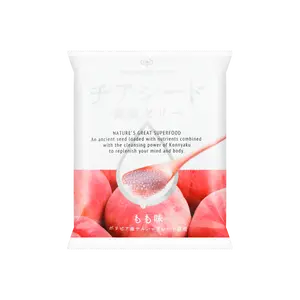 WAKASHO Peach Konjac Jelly with Chia Seeds - 6.1oz Snack Pouches, Fat-Free, Low Calorie, Healthy Dessert Alternative
