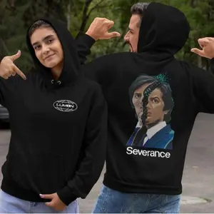 Severance Hoodie With Lumon Logo, SVRD Floor Helly Numbers Innie Outie Fictional Unique Fan Gift