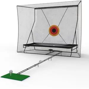 10x8Ft Golf Practice Hitting Net, With 11Ft ball return function and ball blanket, for Driving Real Balls, Indoor Chipping Swing Training Nets with Impact , Heavy Duty Netting with Carry Bag