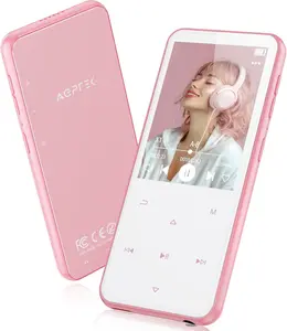 64GB MP3 Player with , M3 2.4 inch Music Player with Speaker and FM Radio, Touch Buttons, Supports Up to 128GB,