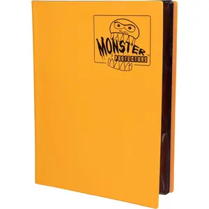 Monster Binder - 9 Pocket Matte Sunflower Orange Album - Holds 360 Yugioh, Magic, and Pokemon Cards