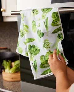 Asian Vegetable Waffle Weave Towel Asian Vegetable Waffle Weave Towel