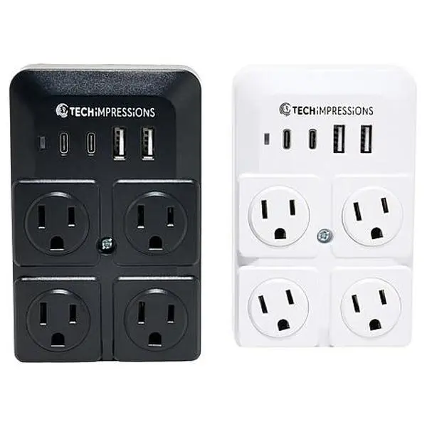 Tech Impressions 2 pack Surge Protectors with Rotating Outlets Tech Impressions 2 pack Surge Protectors with Rotating Outlets