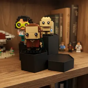 Hex‑Rise Display Stands – Compatible with BrickHeadz‑Scale Figures