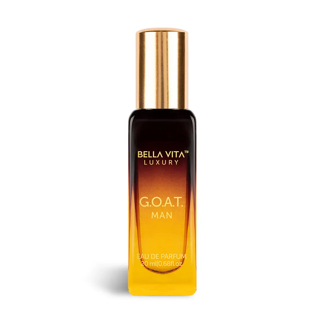 BellaVita Luxury's G.O.A.T. Man - 20ML (0.68 Fl. Oz.) | EDP | Mini Perfume | Bergamot, Amber & Vetiver | Woody & Musky | Long Lasting | Cruelty Free