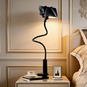 Thickened Arm Lazy Phone Stand Holder, 360° Adjustable Gooseneck, Foldable Portable Hands-Free, Ideal for Binge Watching, Bedside & Desk Use