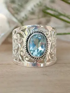 Vintage Rhinestone Decorated Alloy Wide Ring, Fashion Rings Jewelry for Women, Trendy Wedding Engagement Bridal Jewelry Gift, Marquise Wedding Bands, Teardrop Bridal Rings