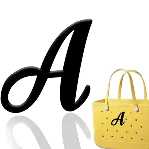 3PCS Bag Charms for Beach Bag Accessories Decorative Beach Bag Charms Insert Alphabet Lettering for Beach Tote Rubber Beach Bag