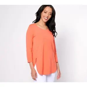 Susan Graver Weekend Essentials Petite Comfy Cotton Tunic