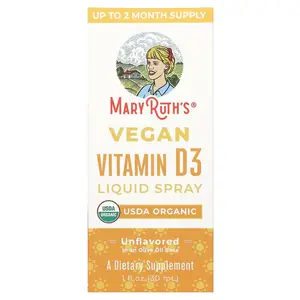 MaryRuth's Vegan Vitamin D3 Liquid Spray, Unflavored, 1 fl oz (30 ml)