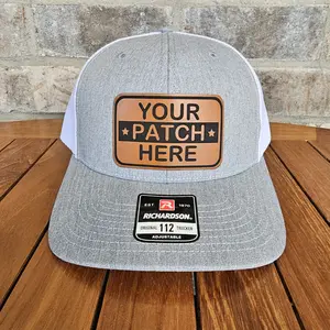 Leather Patch Hat, Richardson 112, Snapback Cap, Custom Patches