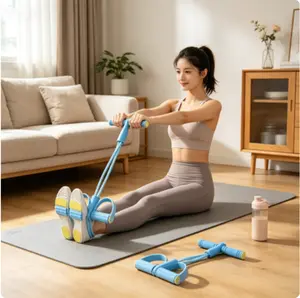 Foot Pedal Resistance Band, Multifunctional Elastic Yoga Pull Rope, Full-Body Workout Equipment for Home Gym