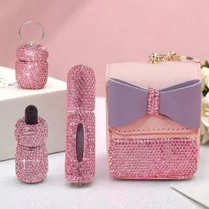 Rhinestone Decorated Mini Travel Spray Bottle, 1pc Cute Perfume Bottle, Portable Perfume Dispenser Bottle, Makeup