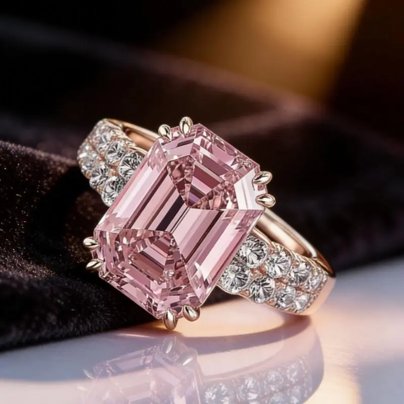 Elegant Halo Gemstone Ring with a Large Synthetic Center Stone and Exquisite Glow - A Meaningful Gift for Women for Proposals, Meaningful Gifts