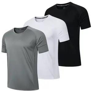 1/3pcs Men's Athletic Shirts - Lightweight, Breathable, Moisture-Wicking for Gym & Running, Black, Navy, White, Maroon, Dark Purple