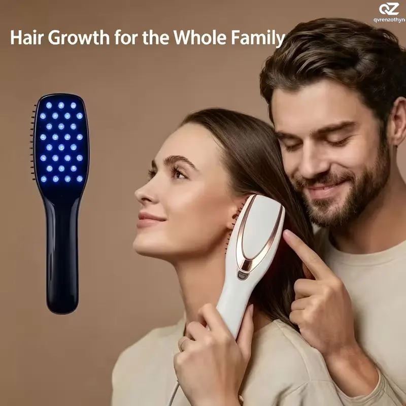 USB Rechargeable Cordless Electric Scalp Massage Comb with Lithium Battery, Ergonomic Handle Dual Black Pink Color Design, Portable Dandruff Removal Hair Care Massager, Perfect Gift for Men and Women