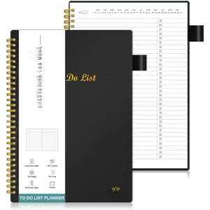 Notebook, Daily Planner for Work, Project Tasks & Personal Organizer, Checklist Man/Women, Pocket, Pen Loop, 160 Pages (7"x10")