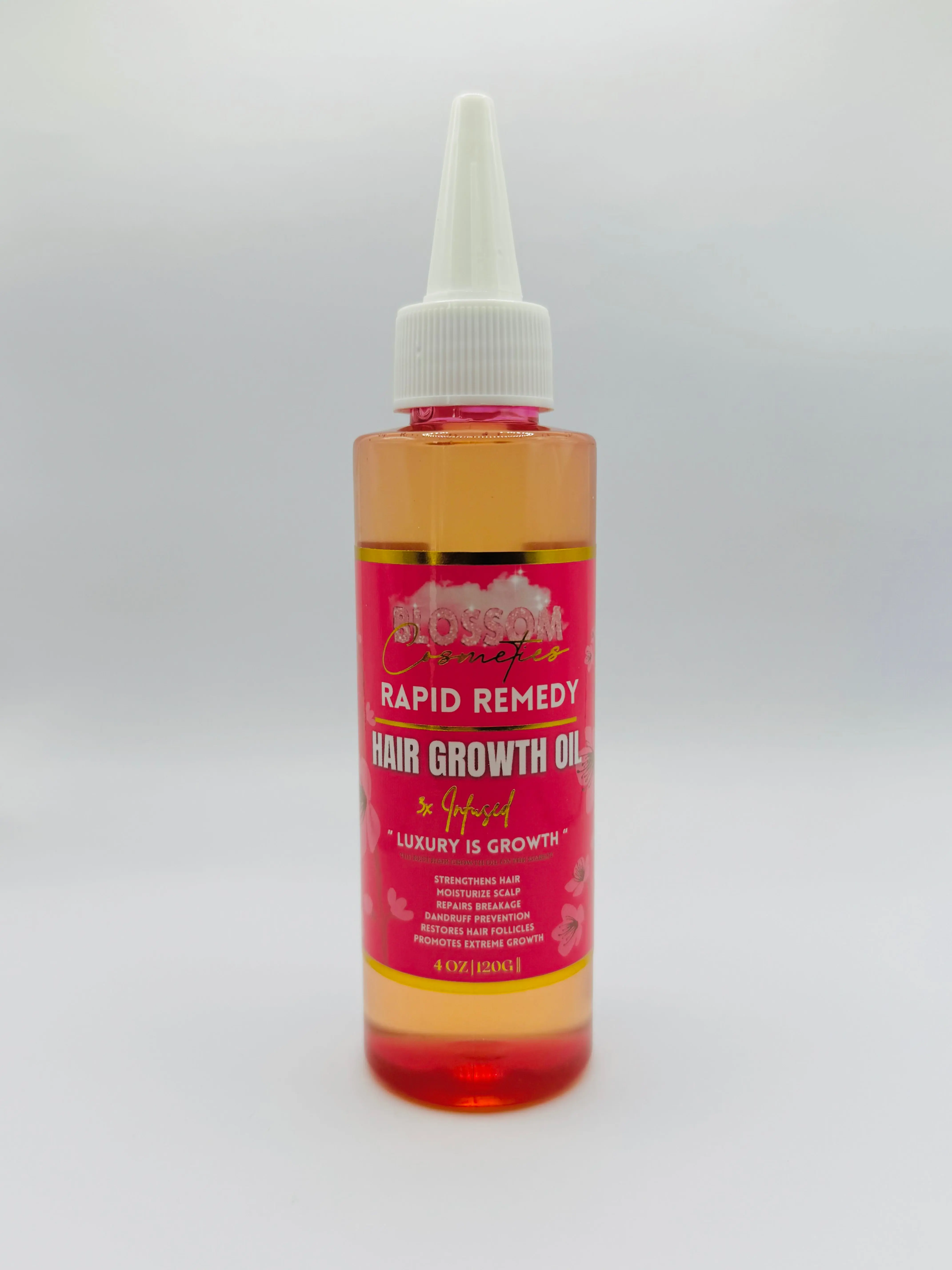 Blossom Cosmetics Rapid Remedy Hair Growth Oil - Organic Formula Cherry Blossom Scented for Hair Care & Growth - Lightweight & Nourishing Serum