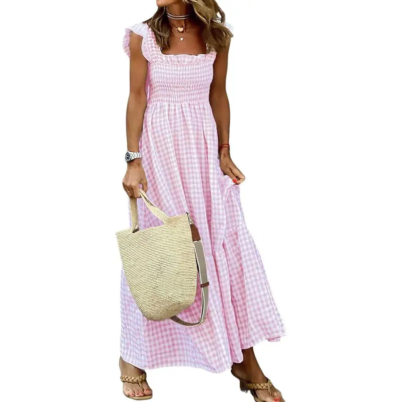 pink plaid dress amazon Pink Amazon Plaid Dress Pink Dress Amazon Black Girl TikTok Shop