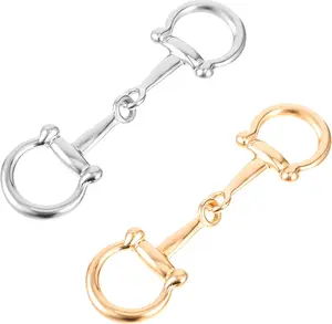 2Pcs Horse Bit Buckle Double Silk Scarf Buckle Ring,D Ring Snaffle Bit Buckles for Women Diy Snaffle Horse Jewelry Loafer Shoes Decoration No Brand