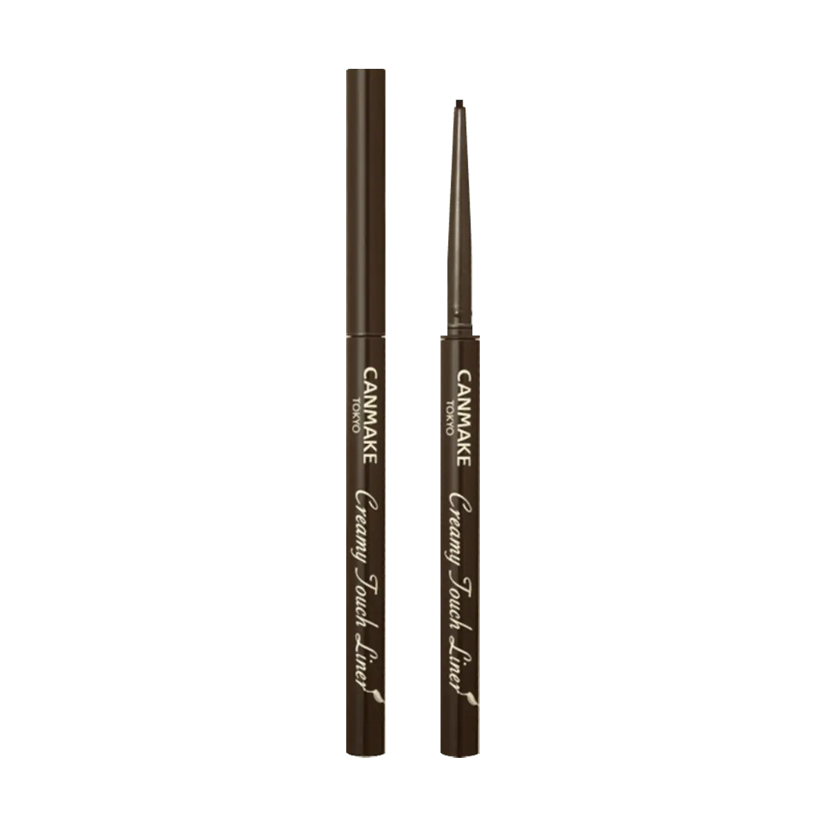 CANMAKE Creamy Touch Liner 1.5mm Waterproof Eyeliner Pencil - Natural Brown (#03) - Smudge-Proof, Long-Lasting, Beginner-Friendly