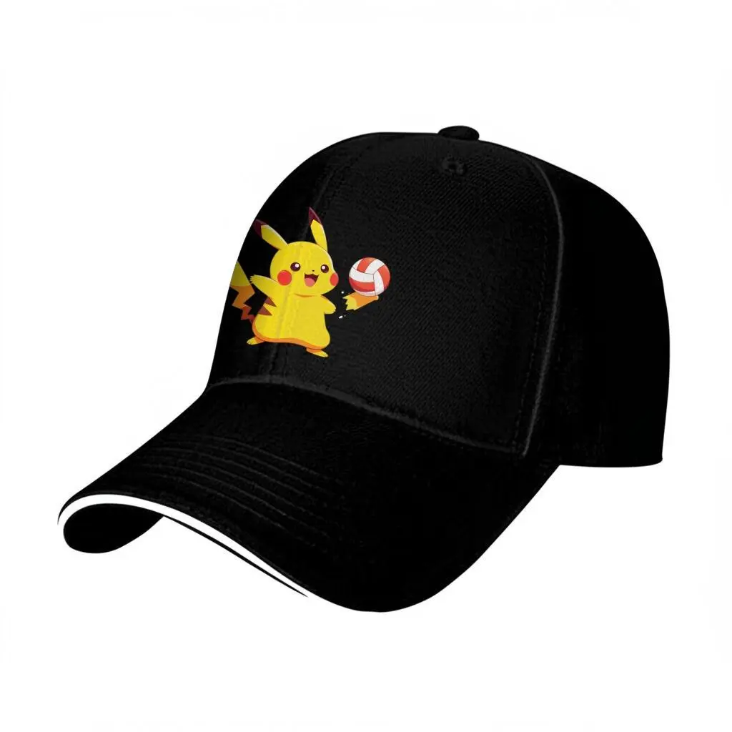 PIKACHU Baseball Hats, Funny, for Men, Gift, Women's Ponytail Hat, Resist Hats, Outdoor, PIKACHU Printed Baseball Cap