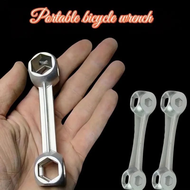 2pc Heavy-Duty Multi-Tool Wrench - 10-Spec -in- Socket & Drive Compatible for Bolts/Nuts/Parts - Heavy Duty Metal Portable Tool Suitable for Home, Motorcycle, Repair - Hex, Torx, Flat/Star Drive Heads
