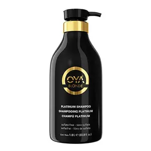 OYA Blonde Sulfate Free Platinum Shampoo 1000 ml / 33.8 fl. oz. with its cool violet base, is designed to prevent brassy tones in blondes and brunettes and yellow tones in gray hair