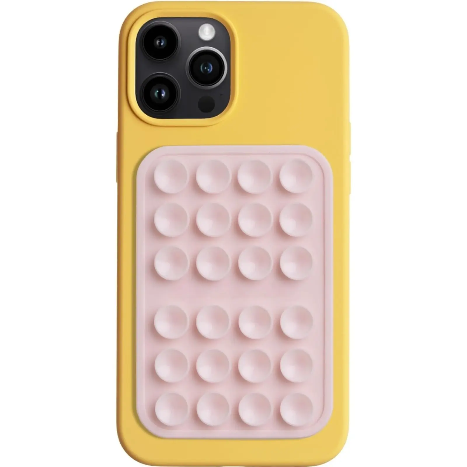 Silicone Suction Phone Case Adhesive Mount - Phone Suction Pad - Hands-Free, Strong Grip Holder for Selfies and Videos - iPhone and Android Compatible - 2.6" x 3.9", Compact