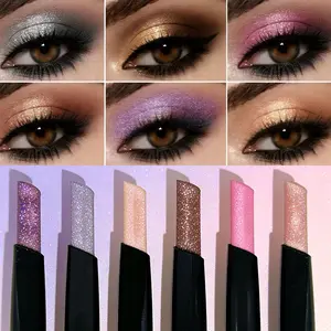 HERORANGE 6-Piece Shimmer Shadow Sticks in Golden & Rainbow Shades Waterproof Crease-Proof One-Swipe Glam for Carnival Halloween Mardi Gras Holiday Parties & Teens - Makeup emo eyeliner 。