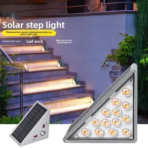2-6 Pack Warm White Solar Step Lights, IP67 Waterproof Auto On/Off Outdoor Lamps for Stairs, Yard, Patio, Walkway & Deck,Perfect for Steps, Stairs, Yard, Patio, Front Door, Backyard Solar Lights, Garden Solar Lights