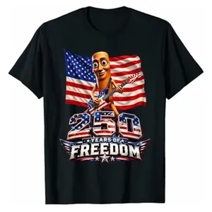 USA Flag Tung Sahur 250 Year Freedom 4th July 2026 Brainrot T-Shirt meme cotton T-shirt