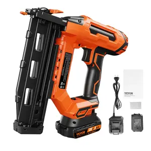 TikTokShopBlackFridayVEVOR 20V Cordless Finish Nailer, Cordless Brad Nailer Kit with 16Ga Nails, Battery and Charger, Tool-free Jam Release Battery Powered Framing Nail Gun, Nail Gun for Upholstery and Home Improvement