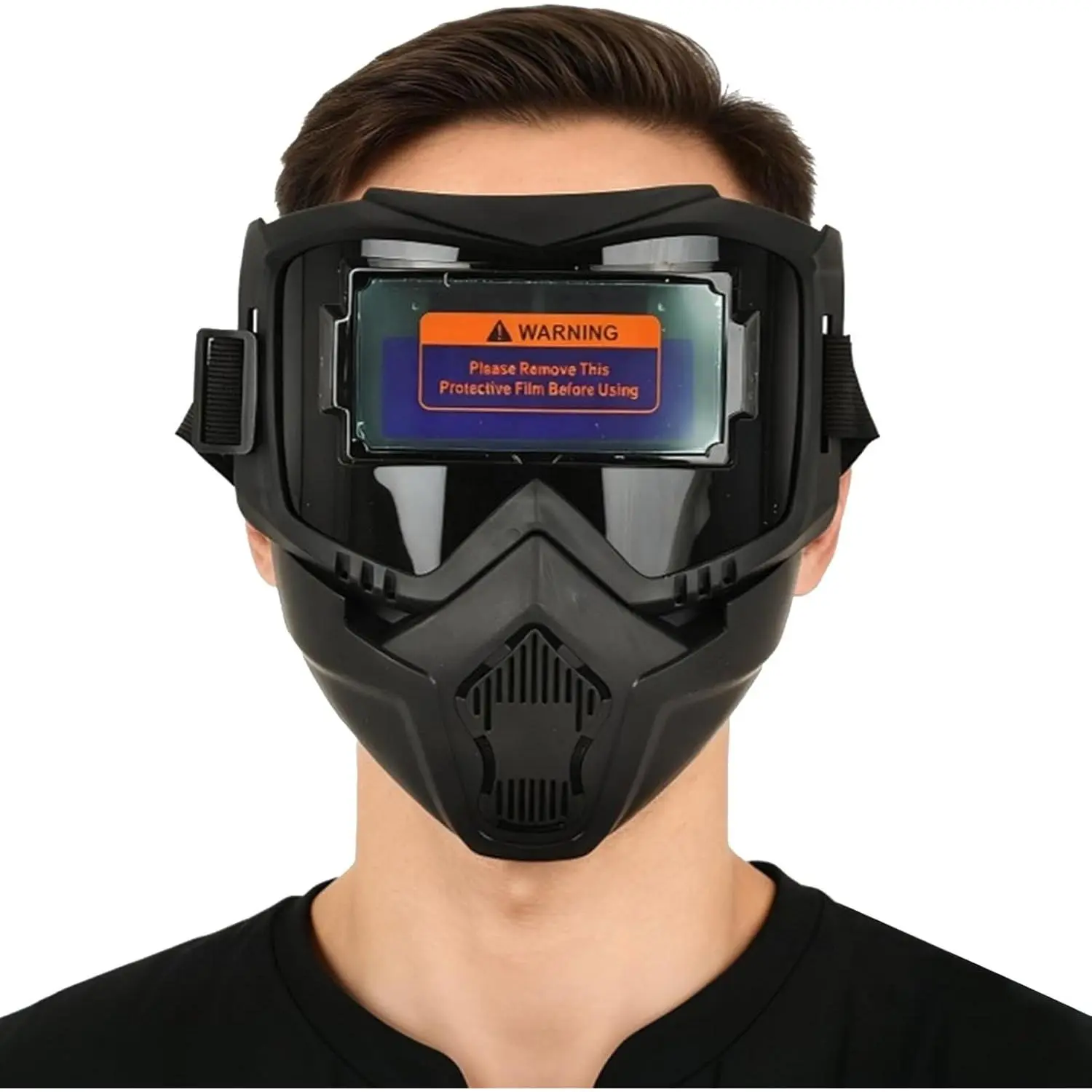 Auto Darkening Welding Helmet, Solar Cell Powered, Adjustable Safety Helmet with 2 Arc Sensors, Welder Mask for TIG, MIG/MAG, MMA (Home Improvement Work Safety Equipment)