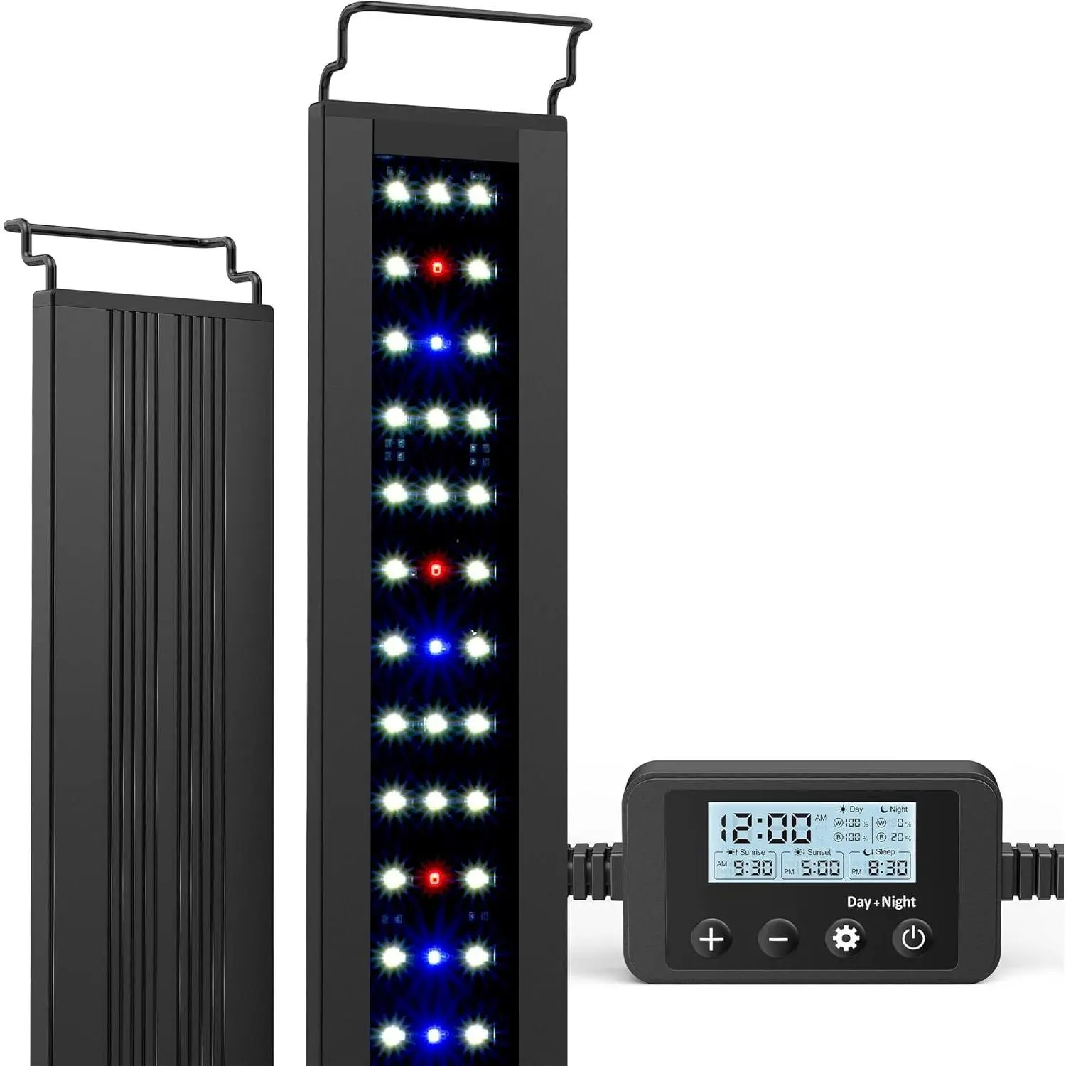 C10  LED Aquarium Light, 12-18 in, 9 Watts, Full  Fish  Light with Timer, Day and Night Cycle, Brightness Adjustable