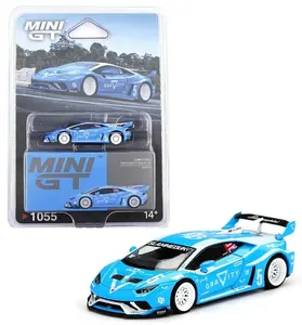 Mini GT LB WORKS Lamborghini Huracán GT GRAVITY Blue 1:64 Scale Diecast Model MGT01055-P12