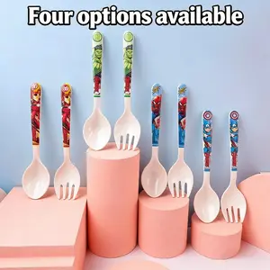 Marvel Officially Licensed Spoon and Fork Set, Cool and Cute Tableware, Kids, Perfect Gift for Fans, 2pcs Cutlery Set, Utensils, Cutlery Utensil Sets