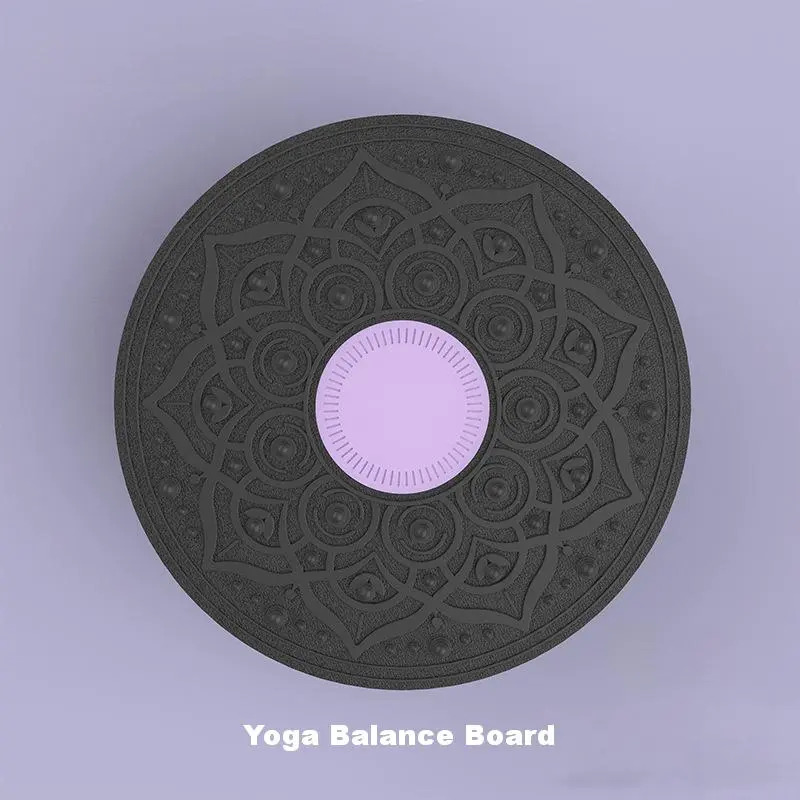 Mandala Pattern Fitness Balance Board – Wobble Board for Rehabilitation, Yoga & Workout, Fitness Equipment