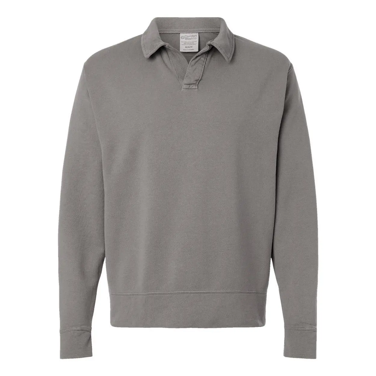 ComfortWash by Hanes Garment-Dyed Polo Collar Sweatshirt