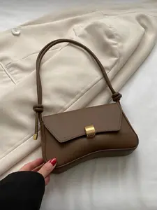 Vintage Lightweight Business Casual Chocolate Brown Flip Bag Classic Flap Shoulder Retro PU Leather Crossbody Bag for Teen Girls Women College Students Office Work Commute Travel Outdoor Cross Body Bags Flap Crossbody Purse
