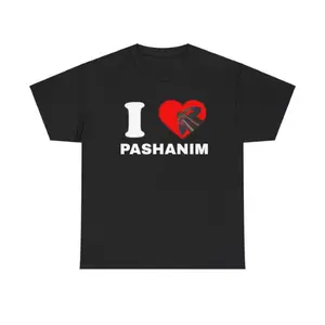 I Love Pashanim, Ich Liebe Pashanim, I heart Pashanim T-Shirt Funny Fan Gift Concert Heavy Cotton Tee