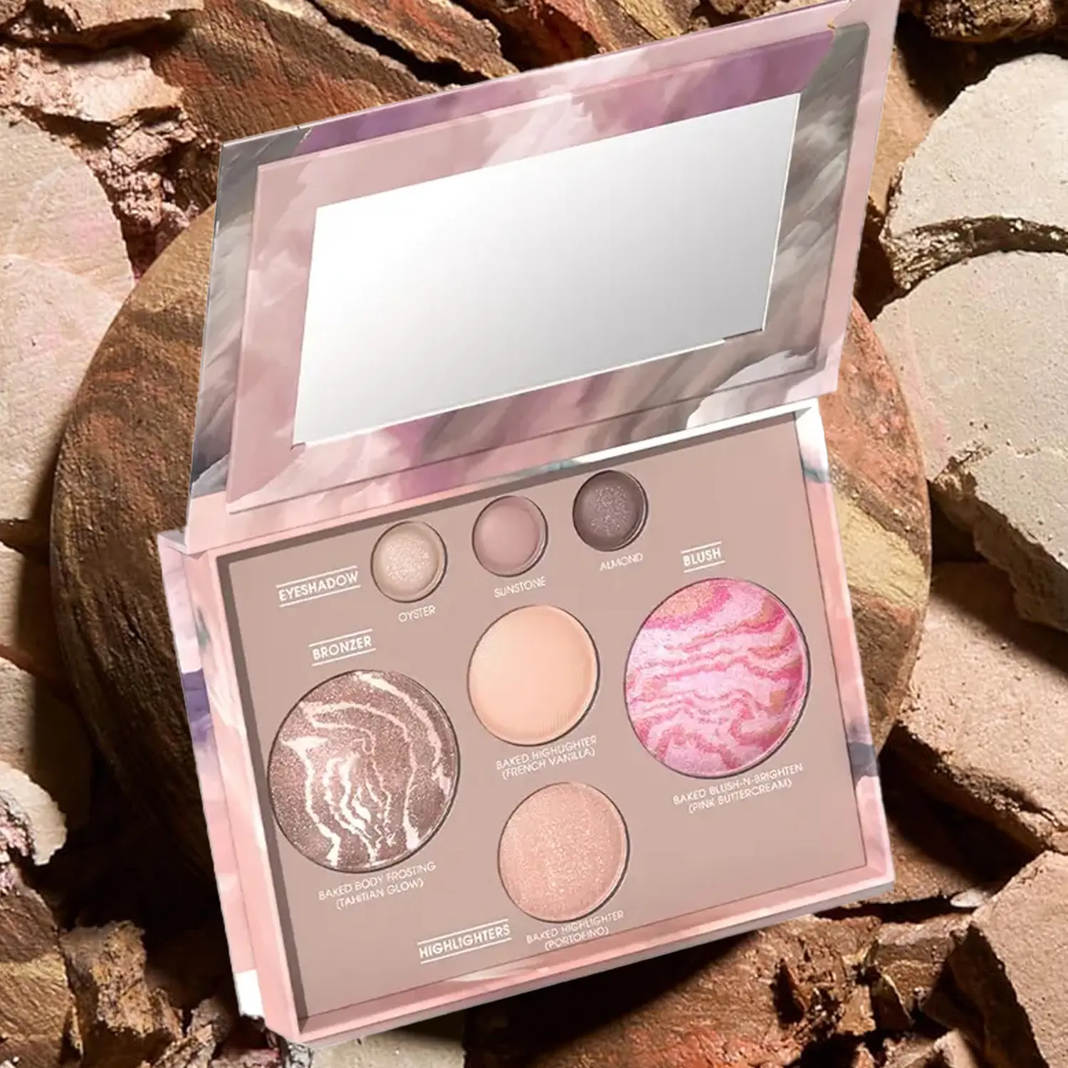 7 Color Baking Palette, Eyeshadow Palette, Makeup Starter Set, Full Face Cosmetic Kit with Highlighter, Blush, Contour Powder, Long-Lasting Shine, Travel-Friendly, Glam Makeup Set, Makeup Sets
