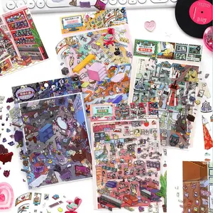 Creative Scrapbooking Stickers Set, Art Stickers, Decal Sticker, Decorative Adhesive Paper Material for Albums & Notebooks, Perfect DIY Craft Supplies