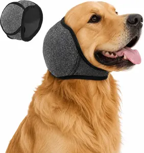 Dog Calming Noise Cancelling Ear Wrap Waterproof Dog Swim Bath Head Cover Anxiety Relief Anti-Fireworks Ear Protection for Grooming Blow Drying Travel Use
