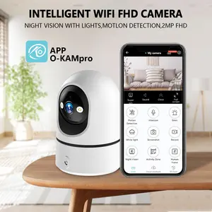 Smart WiFi Indoor Security Camera, 1080P HD Night Vision, Motion Tracking, Two-Way Audio, Sound Alerts, App Controlled Camera, Ideal for Home Safety Monitoring, Wireless Security Cameras