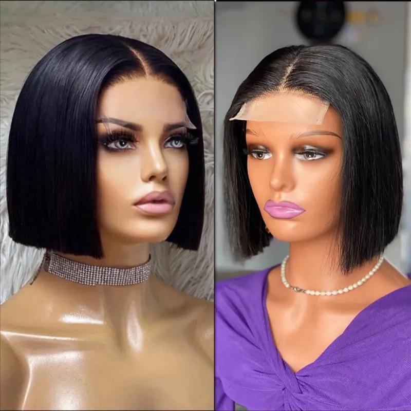 8 hinch human hair - 4/4 bob wig