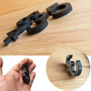 1pc Black Acrylic Adhesive-Backed 2.36in/6cm Door Numbers 0.8cm Thickened Easy to Install Number Stickers House Number Signs Mailbox Labels Number Decals Self Adhesive Stickers